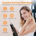 FlossJet Idropulsore Dentale Portatile Irrigatore Orale Professionale 4 Modalità e Capacità 300ML Elettrico Water Flosser Pulizia Denti Tartaro Ricaricabile Impermeabile IPX7 per Viaggi a Casa Nero